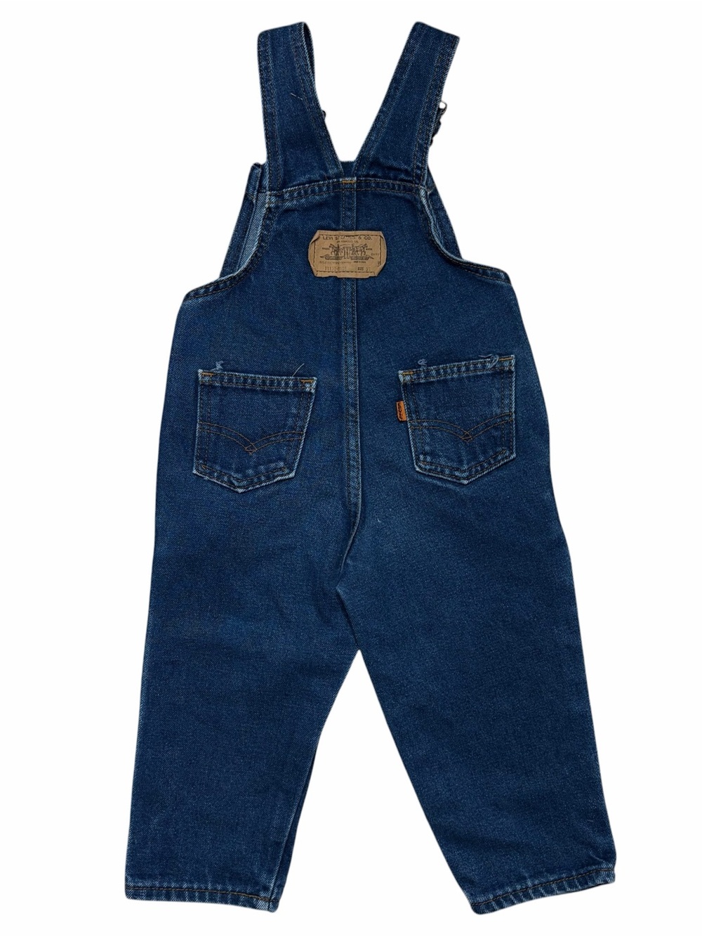 Vintage Levi’s Orange Tab Denim Overalls Pants Retro Casual School Size 3T - Picture 9 of 10